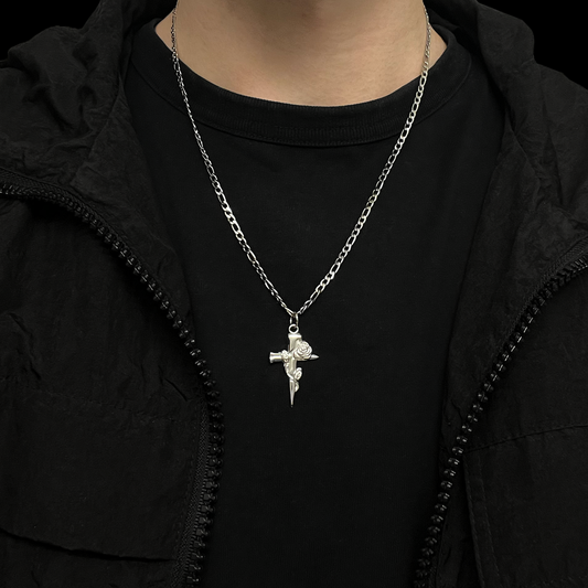 ROSE CROSS PENDANT