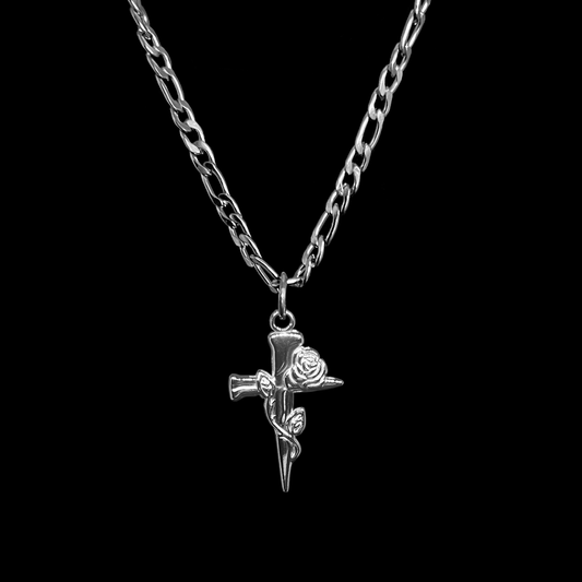 ROSE CROSS PENDANT